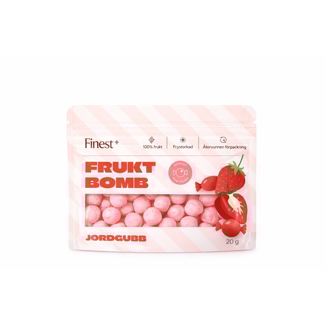 Finest Fruktbomb Jordgubb 20 g