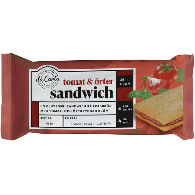 da Carla Glutenfri Sandwich Tomat & Kryddor 24 g