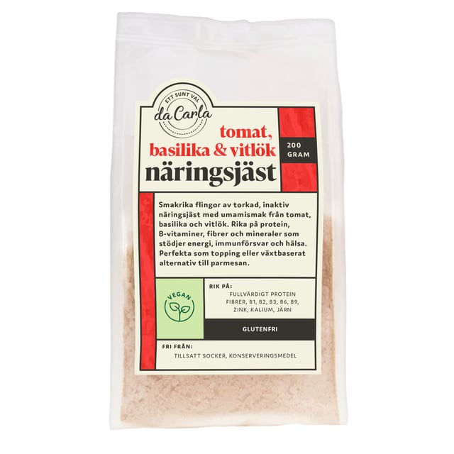 da Carla Näringsjäst flingor Tomat, Basilika & Vitlök 200 g