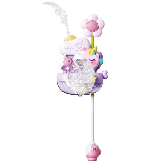 Carlo Baby Bubbelbadleksak med Blomdusch Unicorn +18 m
