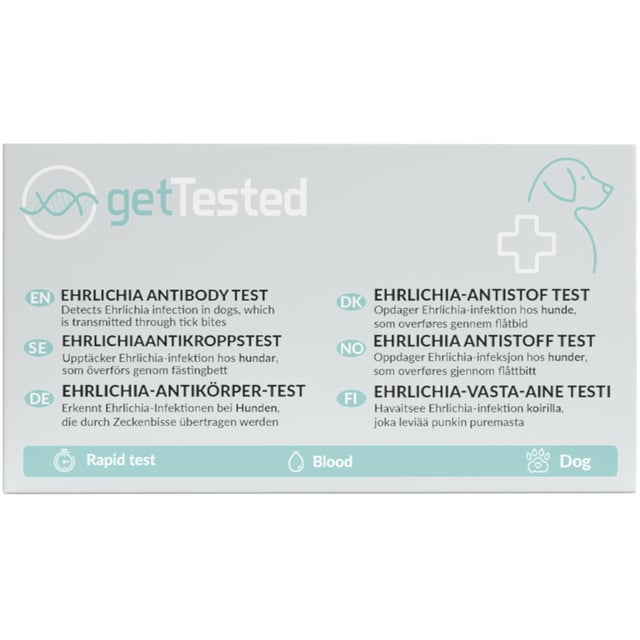 Get Tested Ehrlichia-antikroppstest för hundar 1 st
