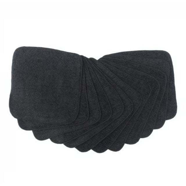MuslinZ Bamboo Cotton Terry Wipes Black 12 st