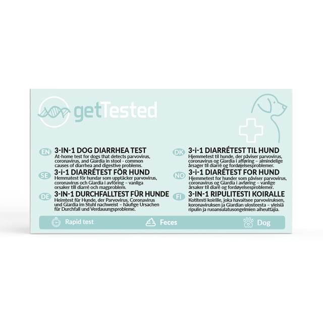 Get Tested 3-i-1 Hunddiarrétest 1 st