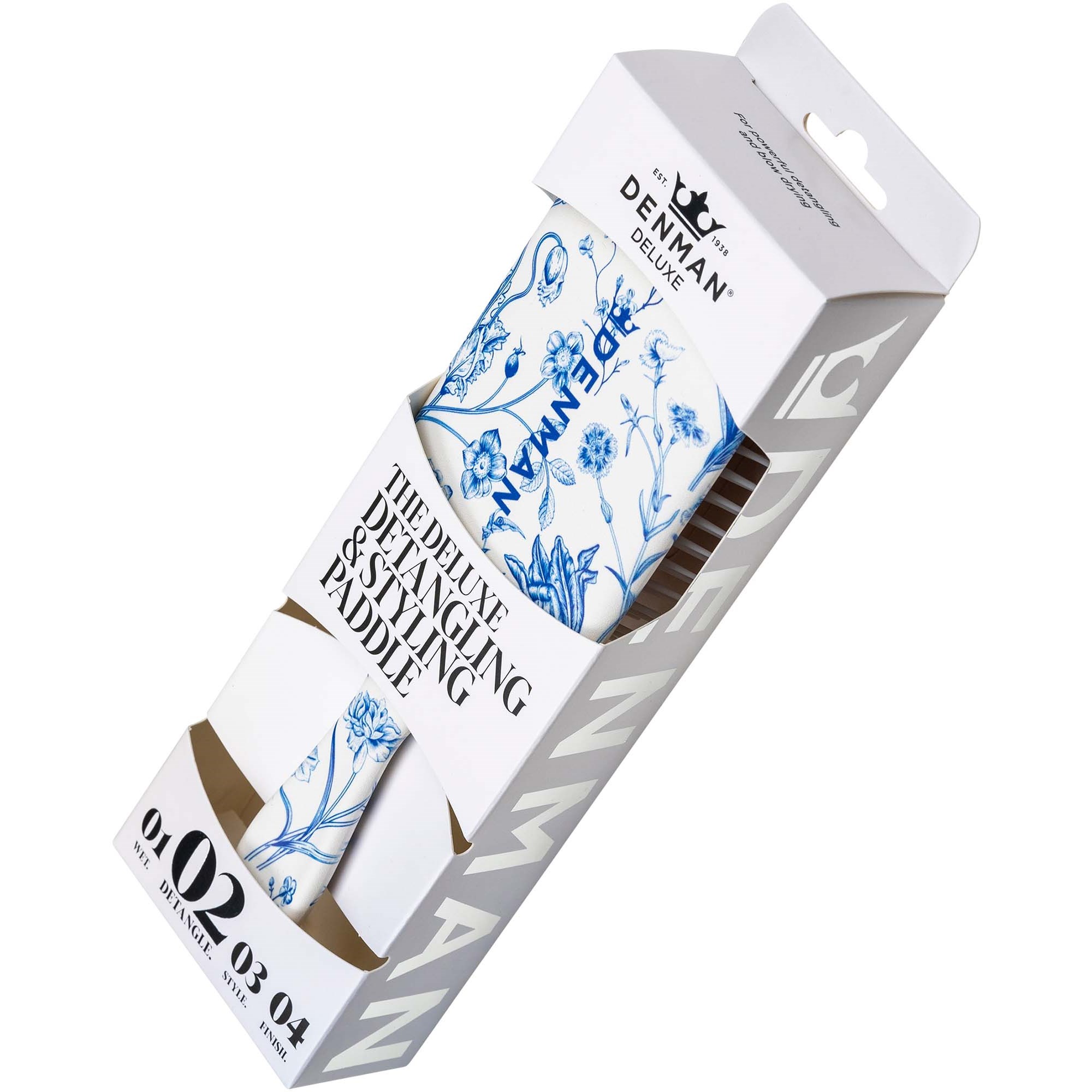 Denman Deluxe D81M Medium Style & Shine Brush Blue Belle