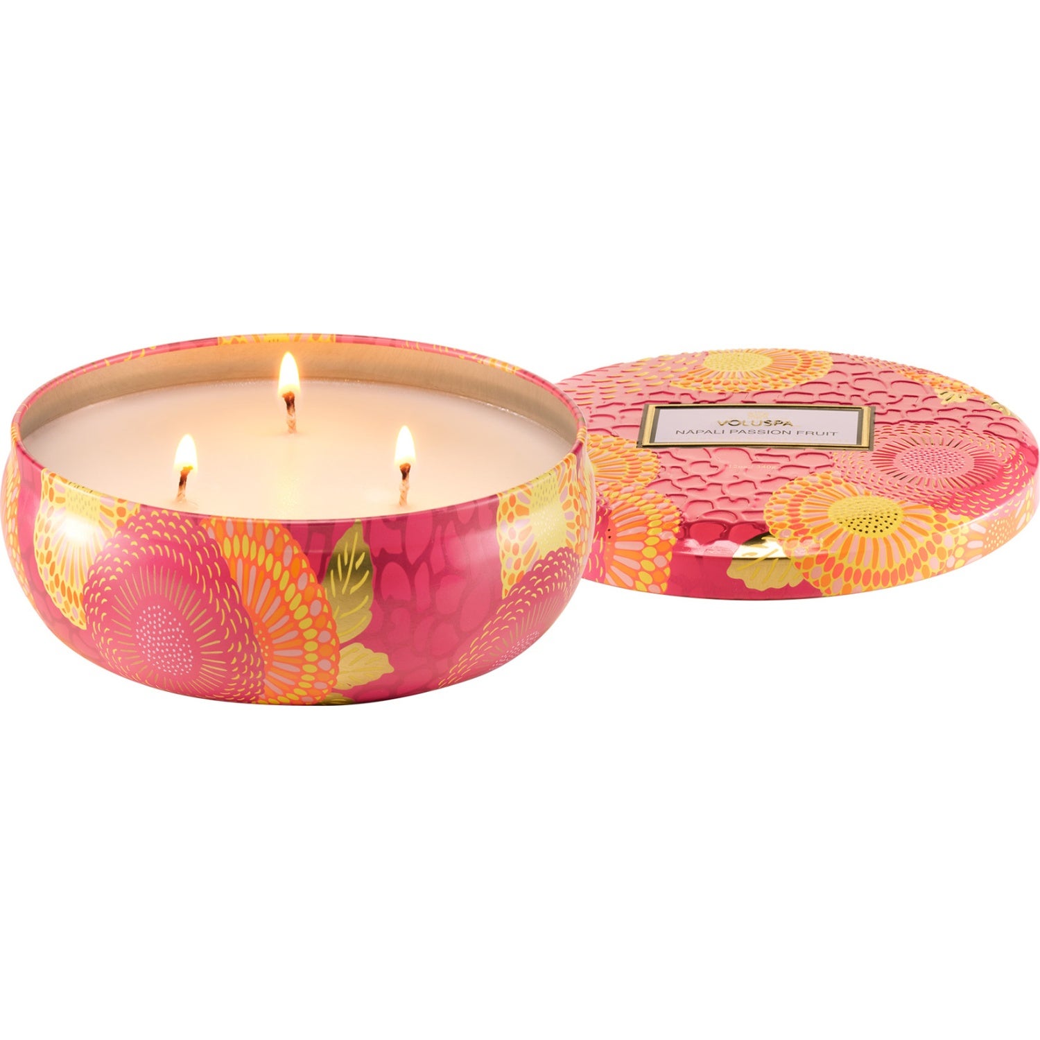 Voluspa 3-Wick Tin Candle Nãpali Passion Fruit - 340 g