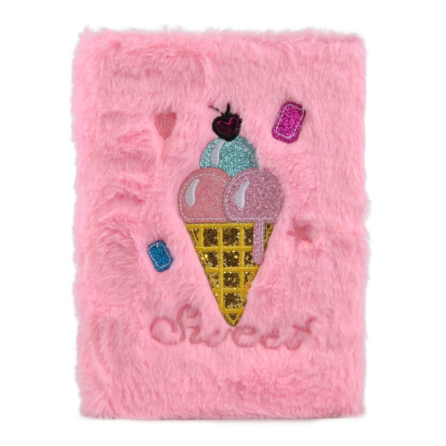 Suntoy Anteckningsbok Plysch A5 Rosa Glass 1 st