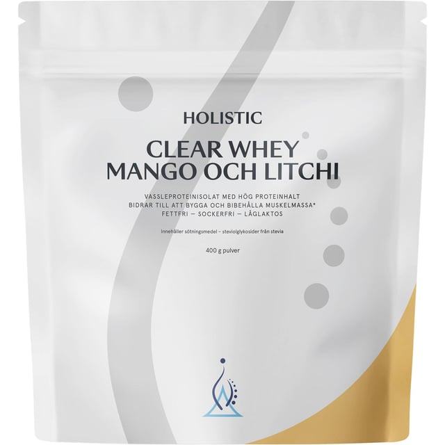 Holistic Clear Whey Mango Litchi Vassleproteinisolat 400 g