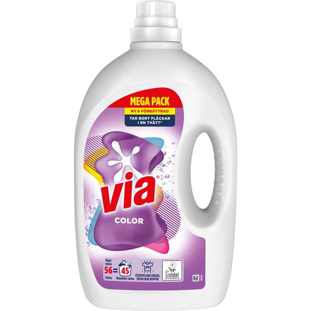 VIA Flytande Tvättmedel Colour 56TV 2250 ml