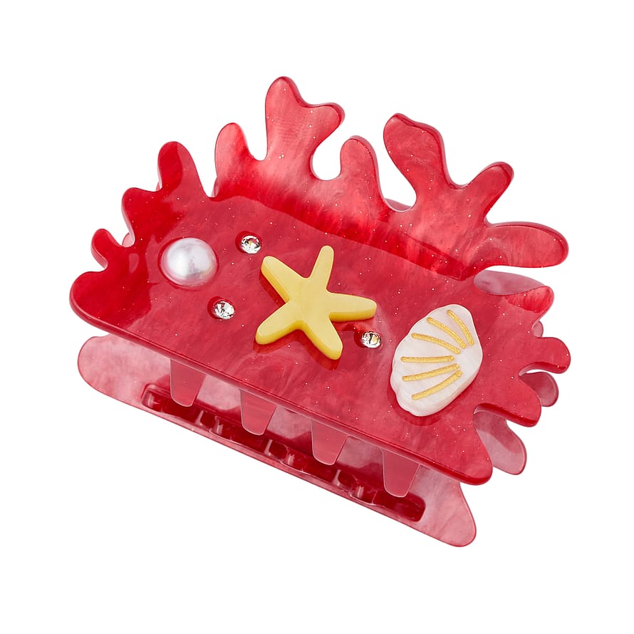KICKS Beauty Hair Claw Red Coral