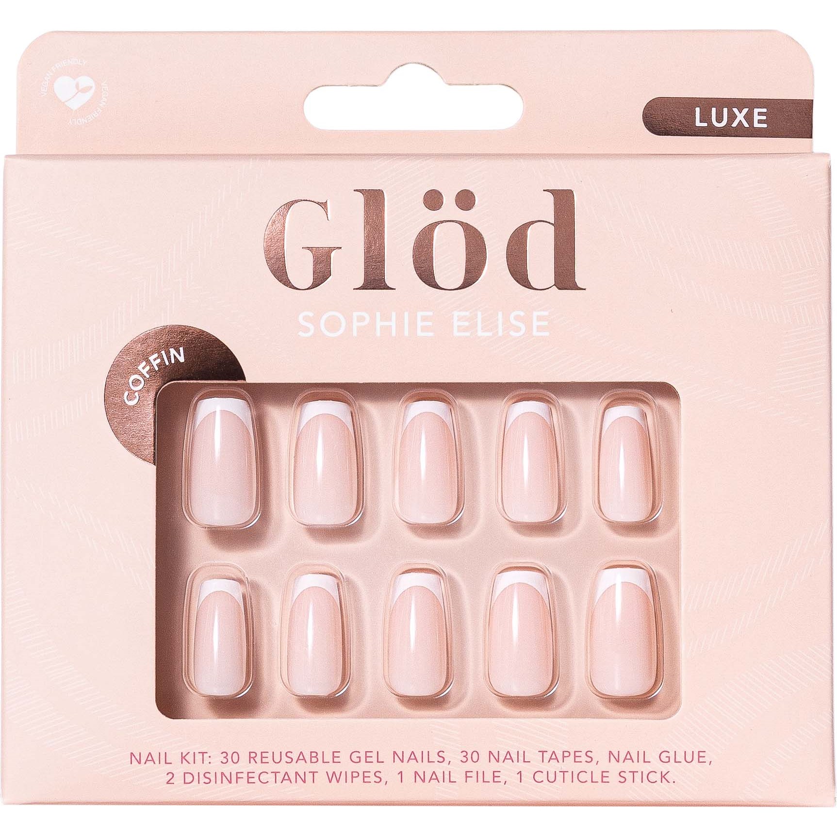 Glöd Sophie Elise Gel Nails Coffin Luxe