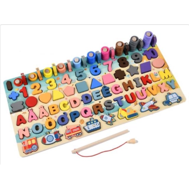 Suntoy Pedagogiskt Träpussel Med Magnet