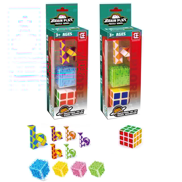 Suntoy FIidget Set Brain Play Rubiks Kub 1 st