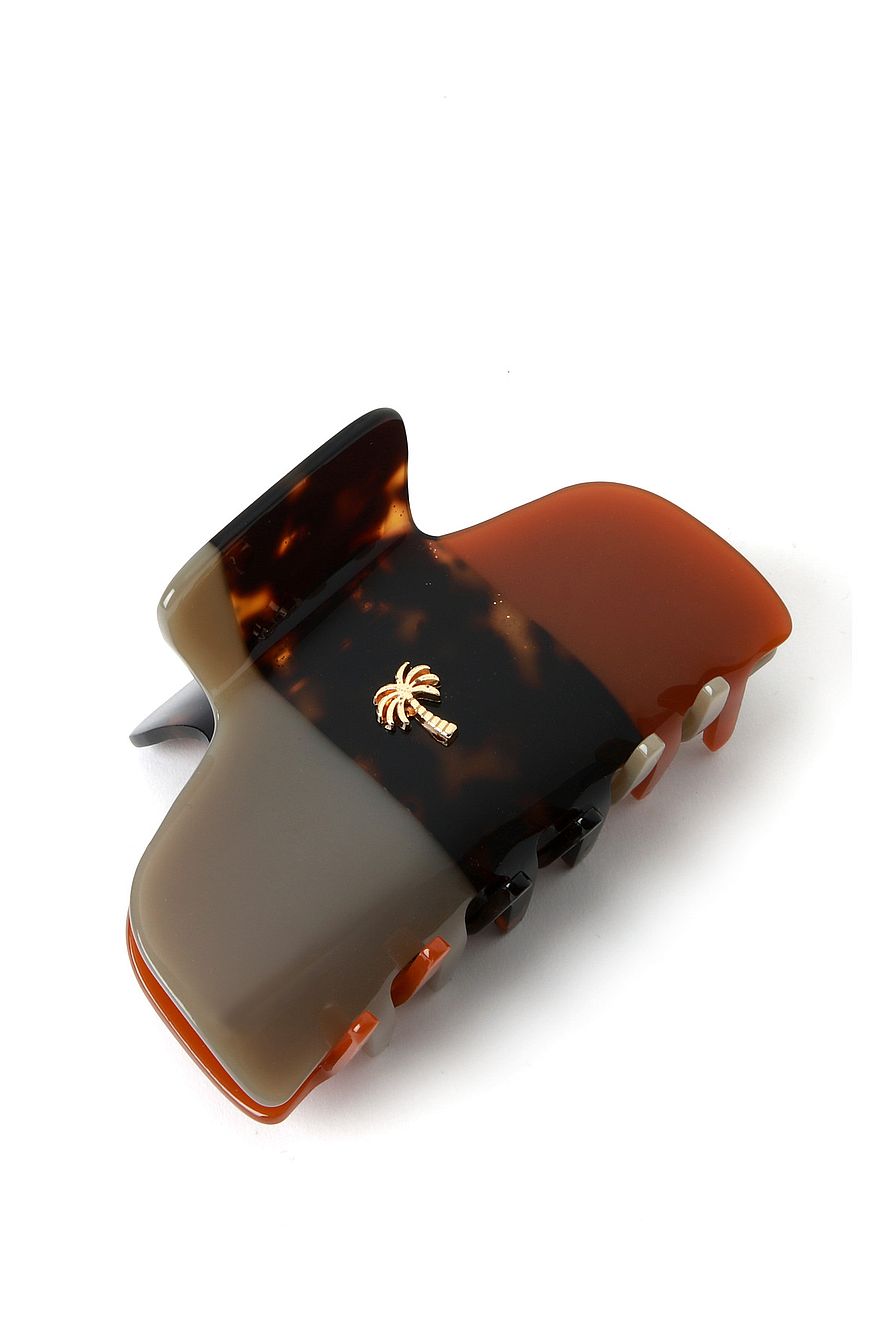 Hair clips Fan Palm Hair Clips Grey/Tortoise/Brown