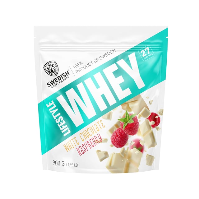 Swedish Supplements Lifestyle Whey White Chocolate Raspberry 900 g