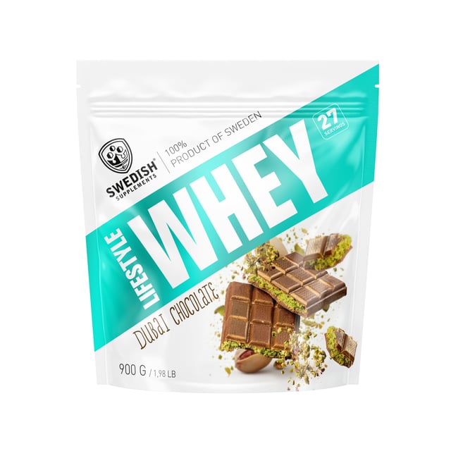 Swedish Supplements Lifestyle Whey Dubai Chocolate 900 g