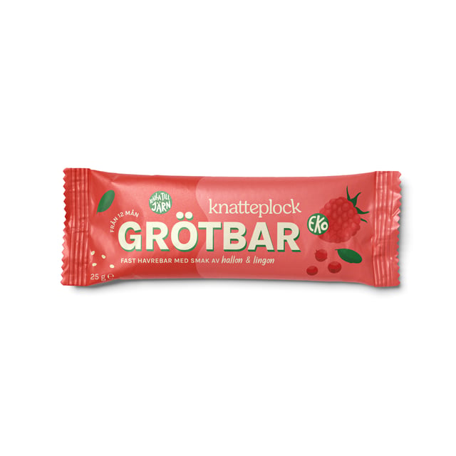 Knatteplock Grötbar Hallon & Lingon 25 g