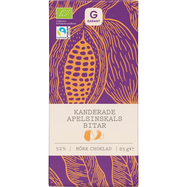 Garant choklad eko mörk apelsin 85 g