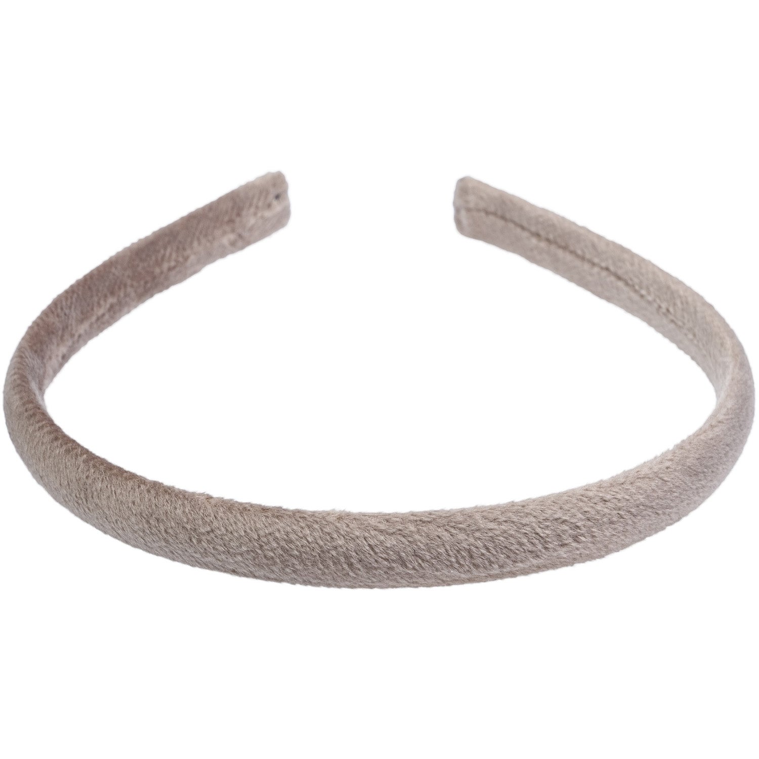 Dark Velvet Hair Band Thin Warm Taupe - 1 pcs