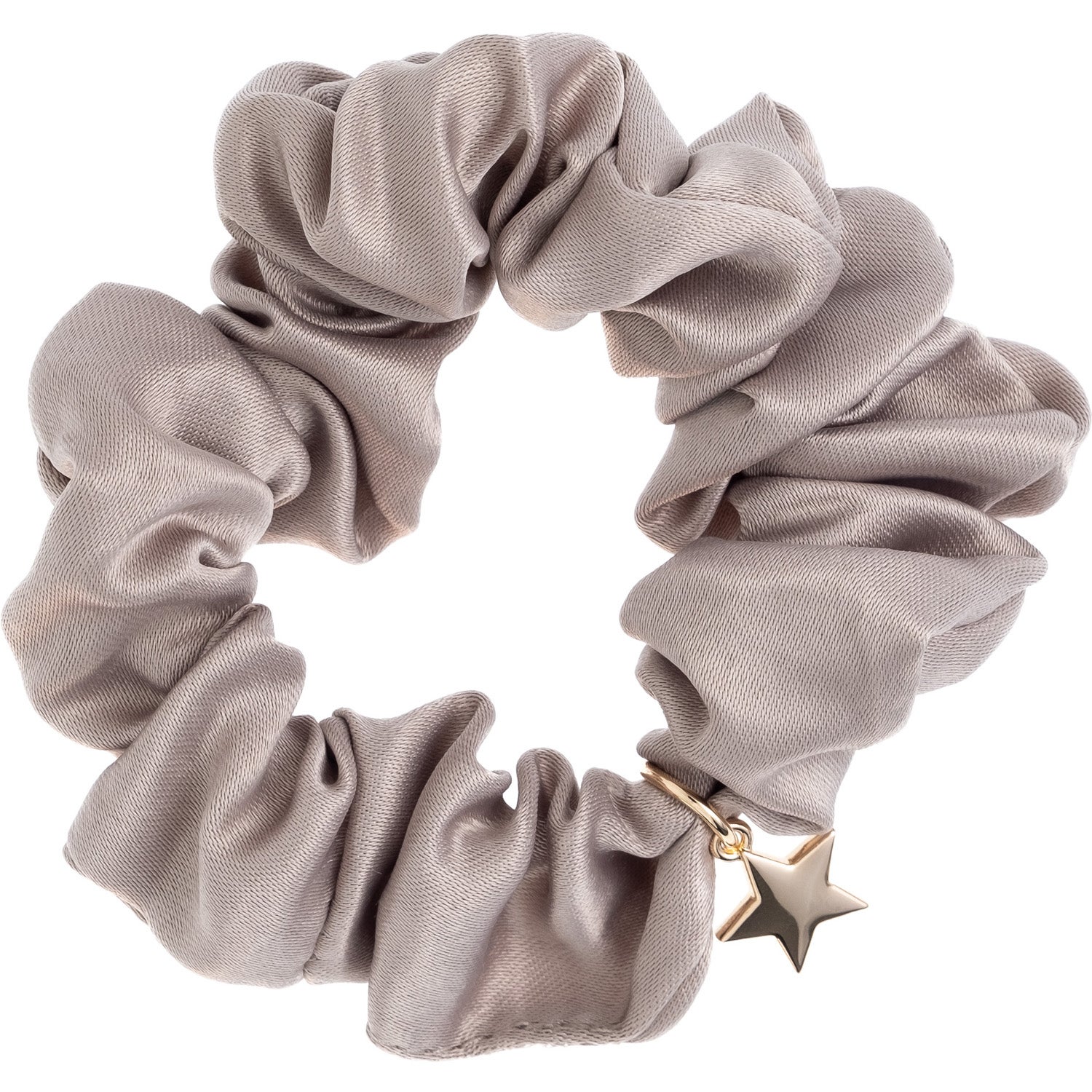Dark Satin Scrunchie Taupe - 1 pcs