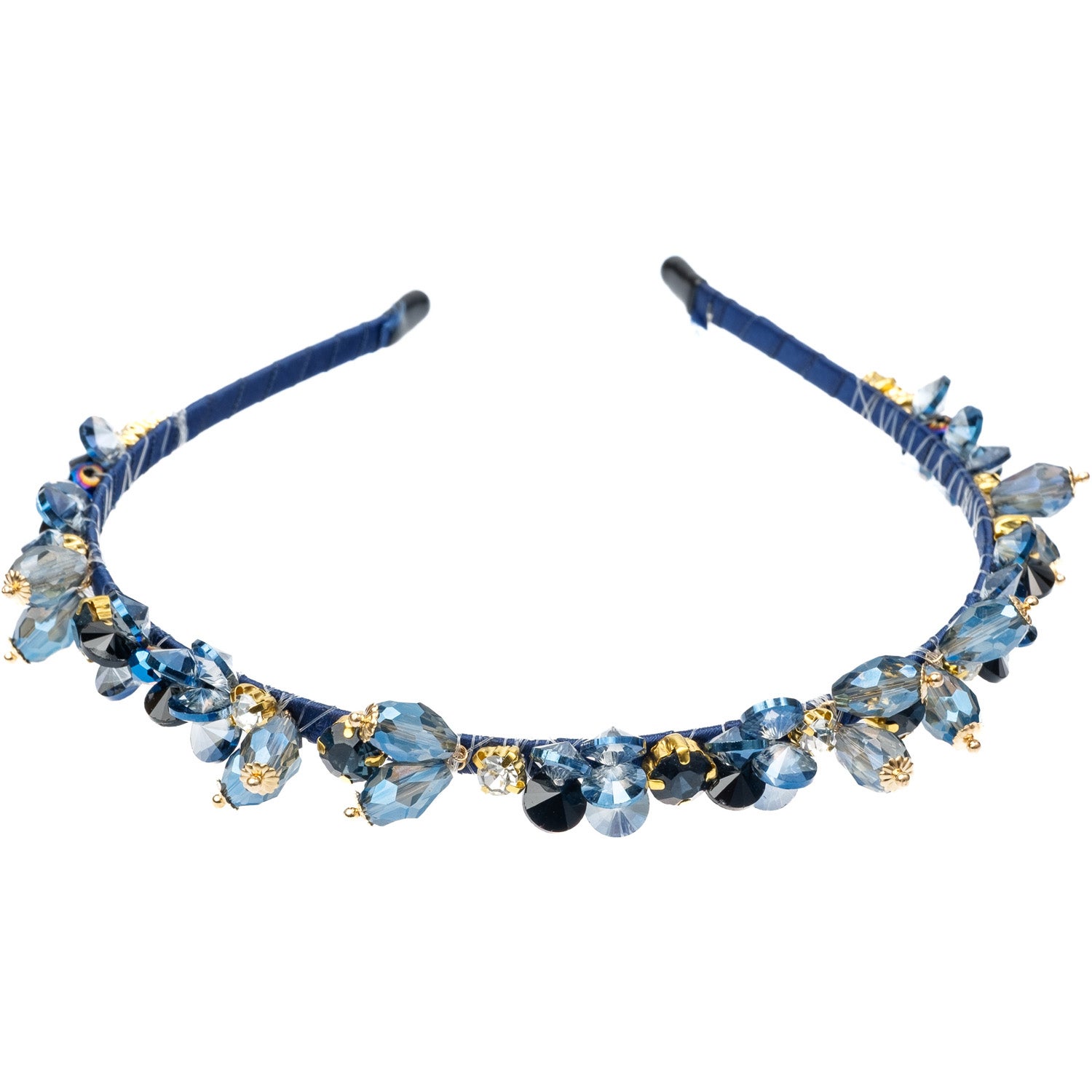 Dark Crystal Hair Band Navy Blue - 1 pcs