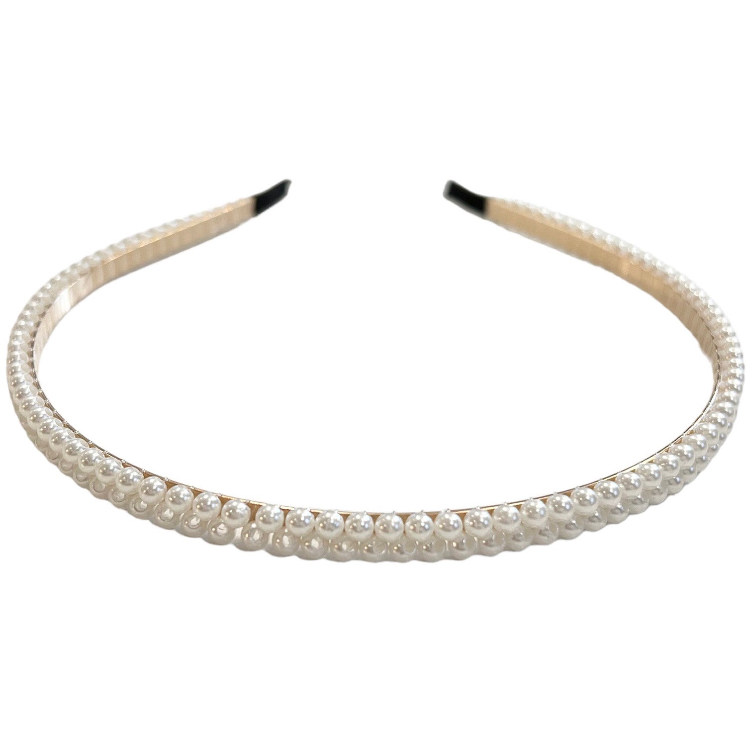 Dark Pearl Hair Band Row White Pearl - 1 pcs