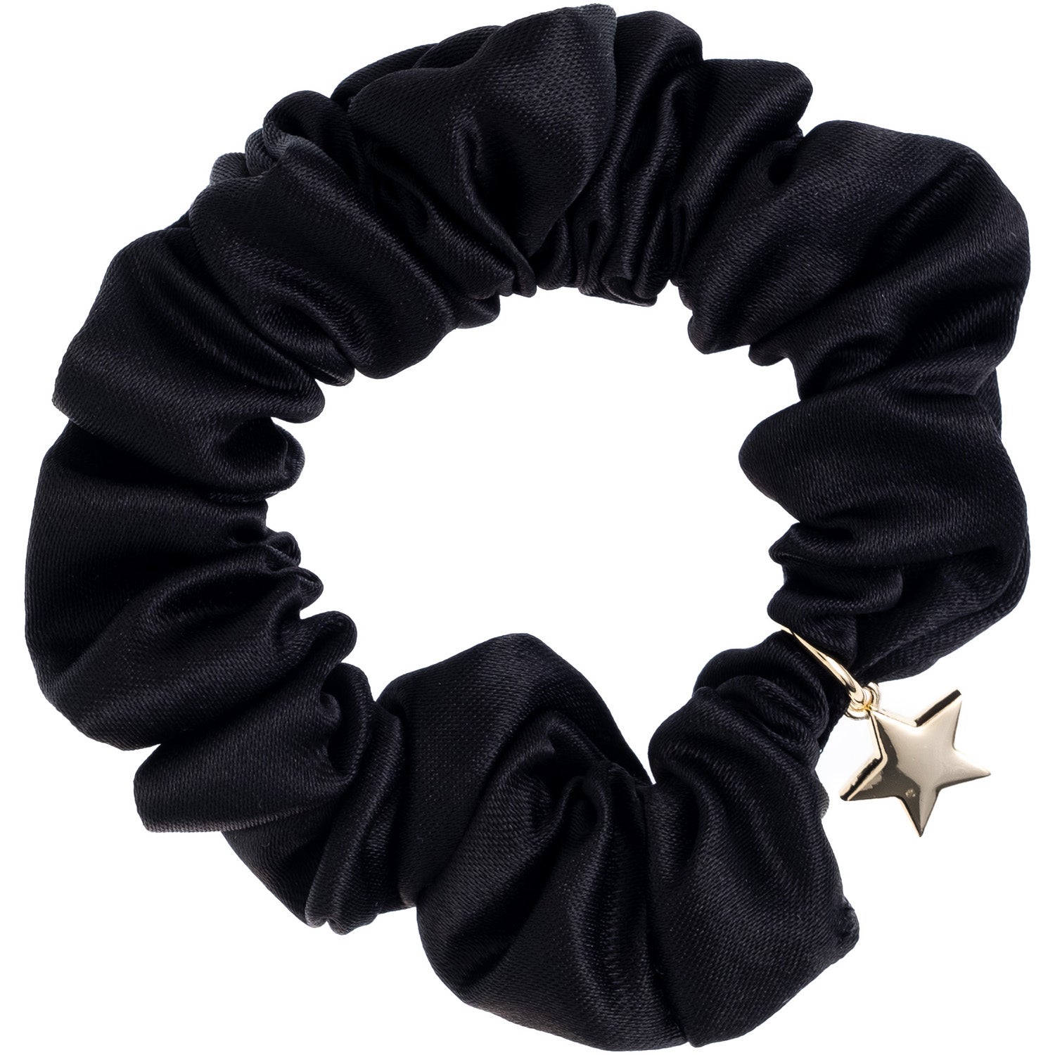 Dark Satin Scrunchie Black - 1 pcs