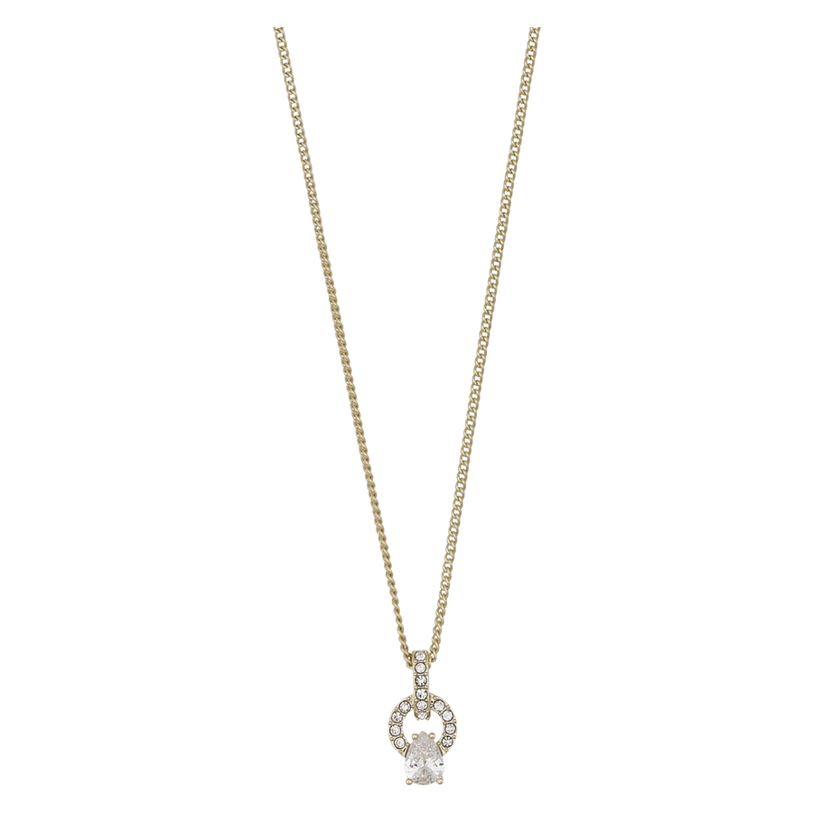 Snö Of Sweden Callie Crystal Circle Neck 42 Gold Clear 42cm