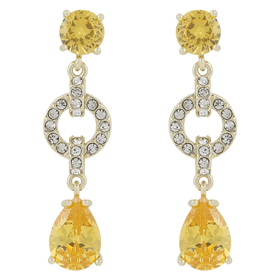 Snö Of Sweden Callie Crystal Ear Gold Yellow Onesize