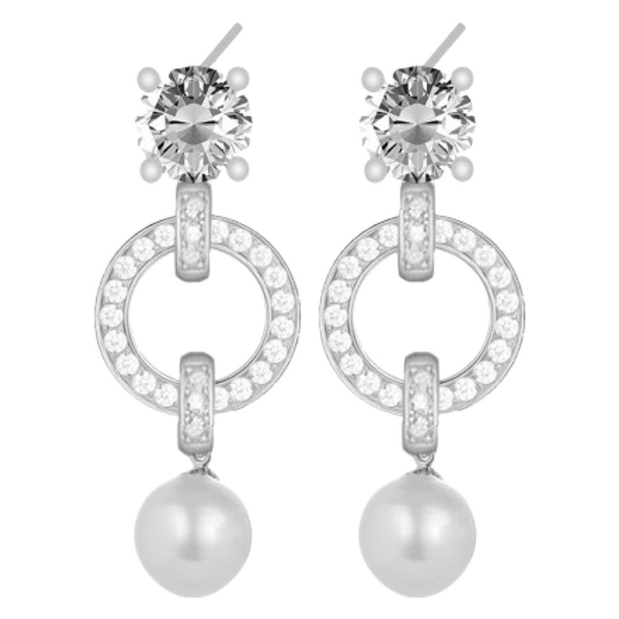 Snö Of Sweden Callie Pearl Ear Silver White Onesize