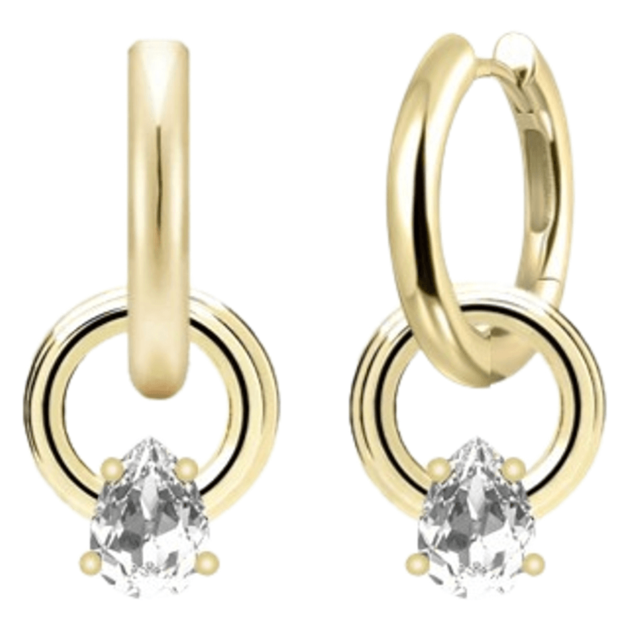 Snö Of Sweden Callie Plain Pendant Ring Ear Gold Clear Onesize