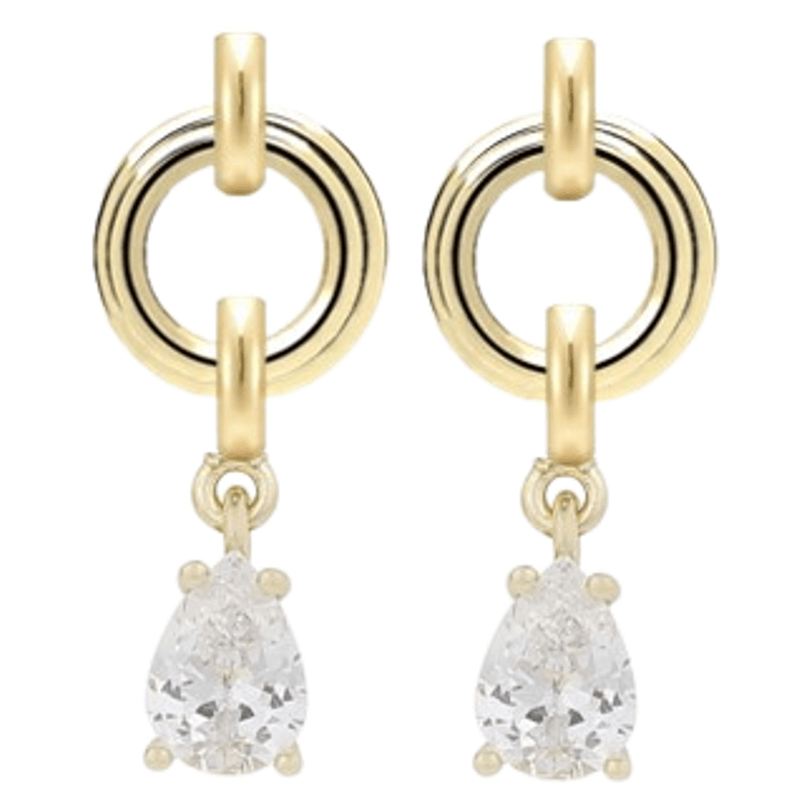 Snö Of Sweden Callie Small Plain Crystal Ear  Gold Clear Onesize
