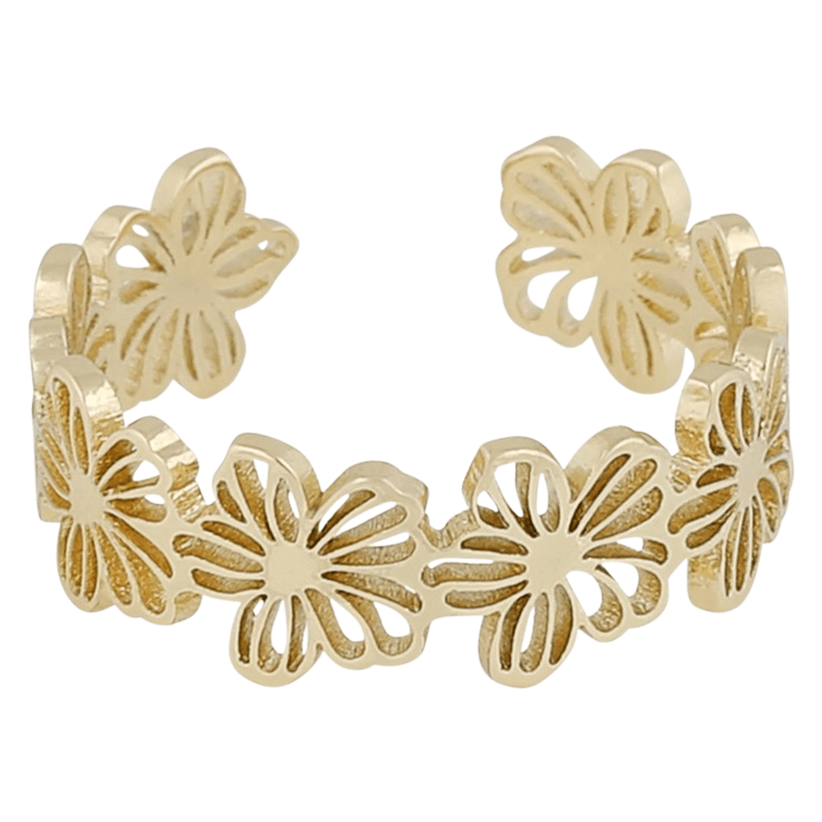 Snö Of Sweden Flora Daisy Ring Plain Gold Onesize