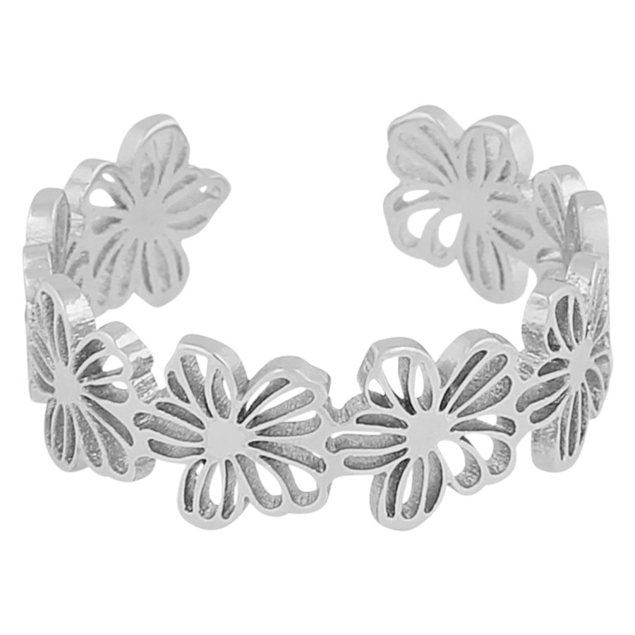 Snö Of Sweden Flora Daisy Ring Plain Silver Onesize