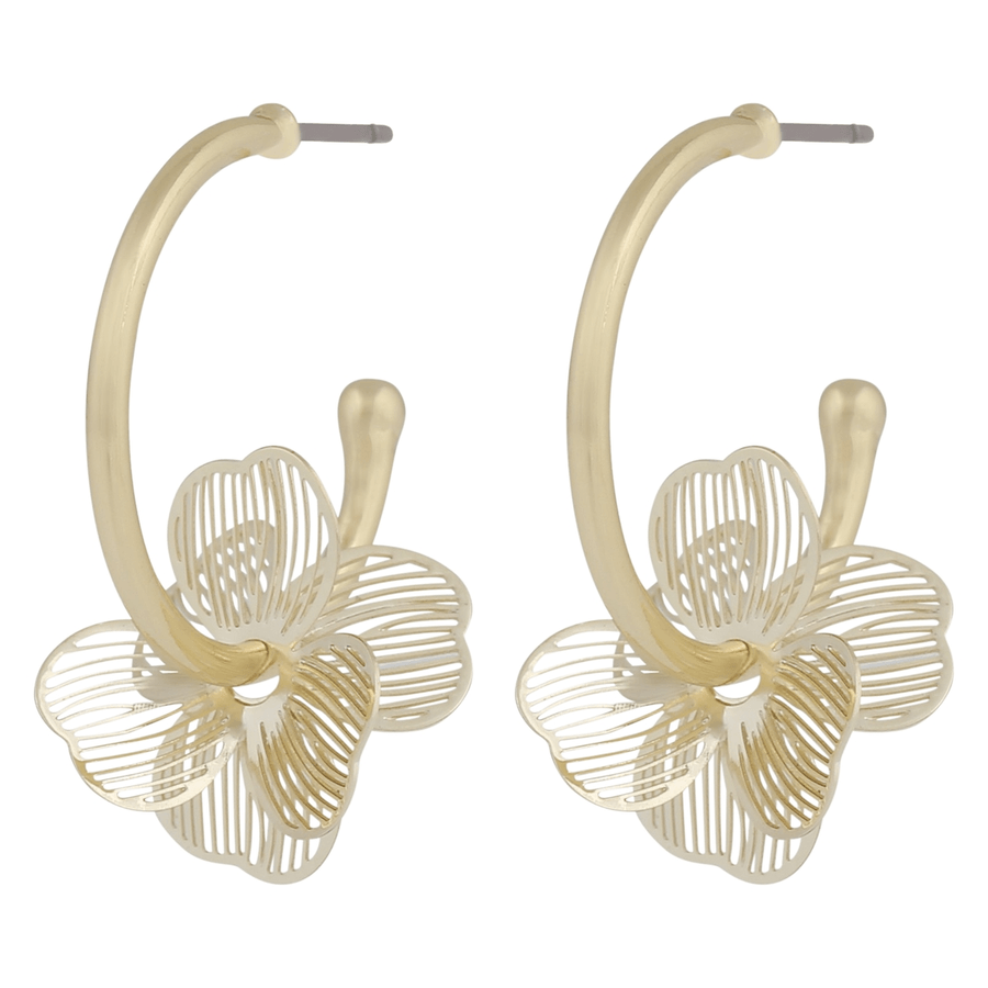 Snö Of Sweden Flora Petal Oval Ear Plain Gold Onesize