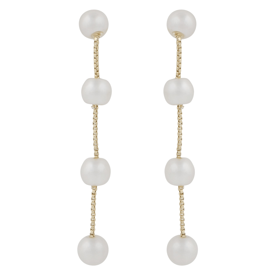 Snö Of Sweden Karan Chain Ear Gold & White Onesize