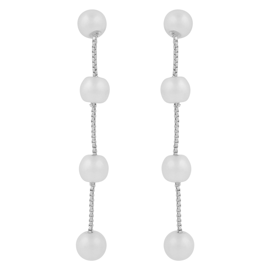 Snö Of Sweden Karan Chain Ear Silver & White Onesize