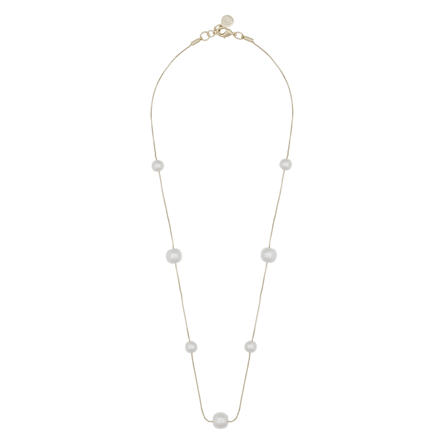Snö Of Sweden Karan Mix Pearl Neck Gold & White 40cm