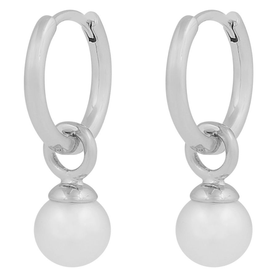 Snö Of Sweden Karan Small Pendant Ring Ear Silver & White Onesize