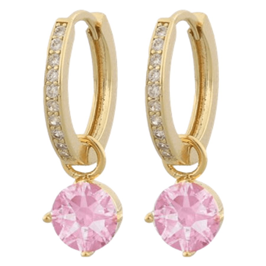 Snö Of Sweden Rola Round Ring Ear Gold Lght Pink Onesize