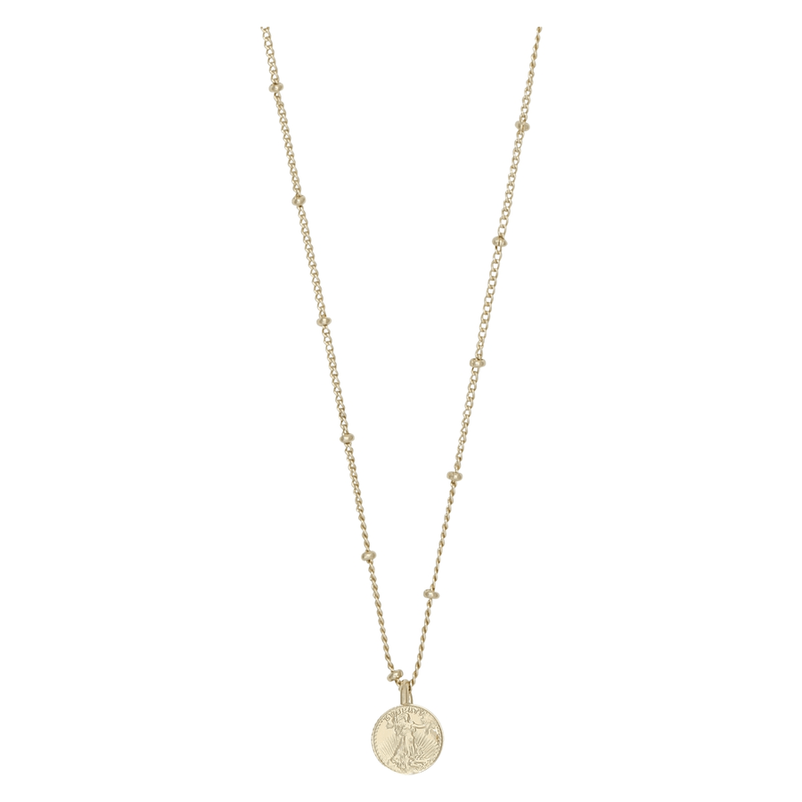 Snö Of Sweden Rule Coin Neck Plain Gold