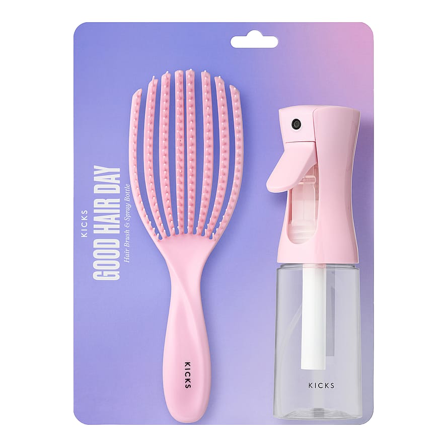 Spray Bottle & Claw Brush Set Pink