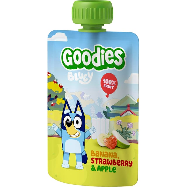 Goodies Bluey Klämmis Banan Jordgubb Äpple 3 år 100 g