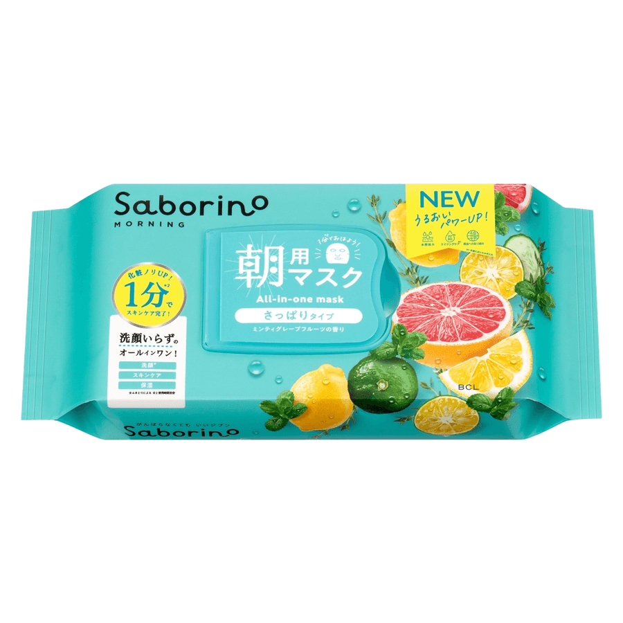 BCL Saborino Morning Facial Sheet Mask Minty Fresh N 30pcs