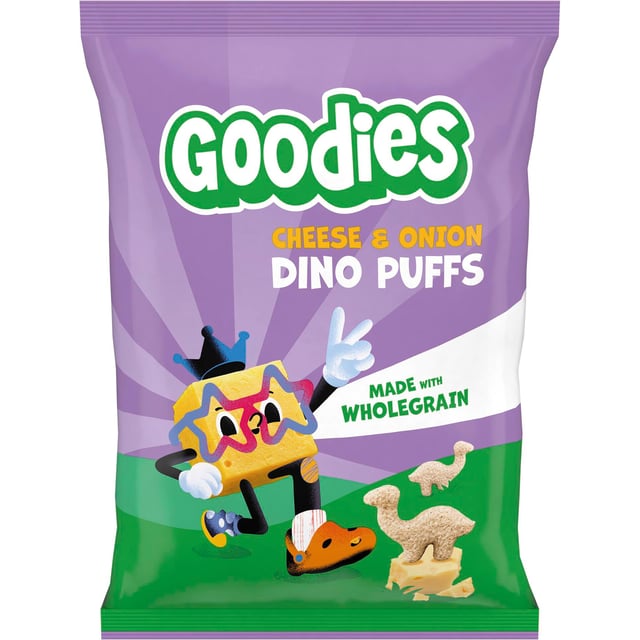 Goodies Dino Puffs Ost & Lök 3 år 30 g
