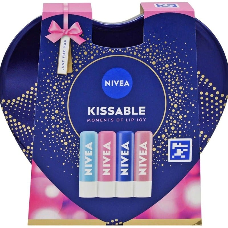 Giftset Nivea Kissable Moments Of Lip Joy 4pc