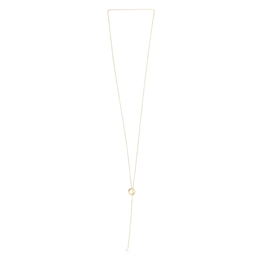 Timi Of Sweden Boel Lariat Pearl Necklace Stainless Steel