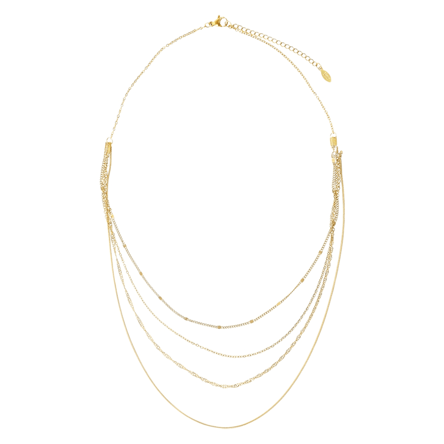Timi Of Sweden Abida Multi Chain Necklace Stainless Steel