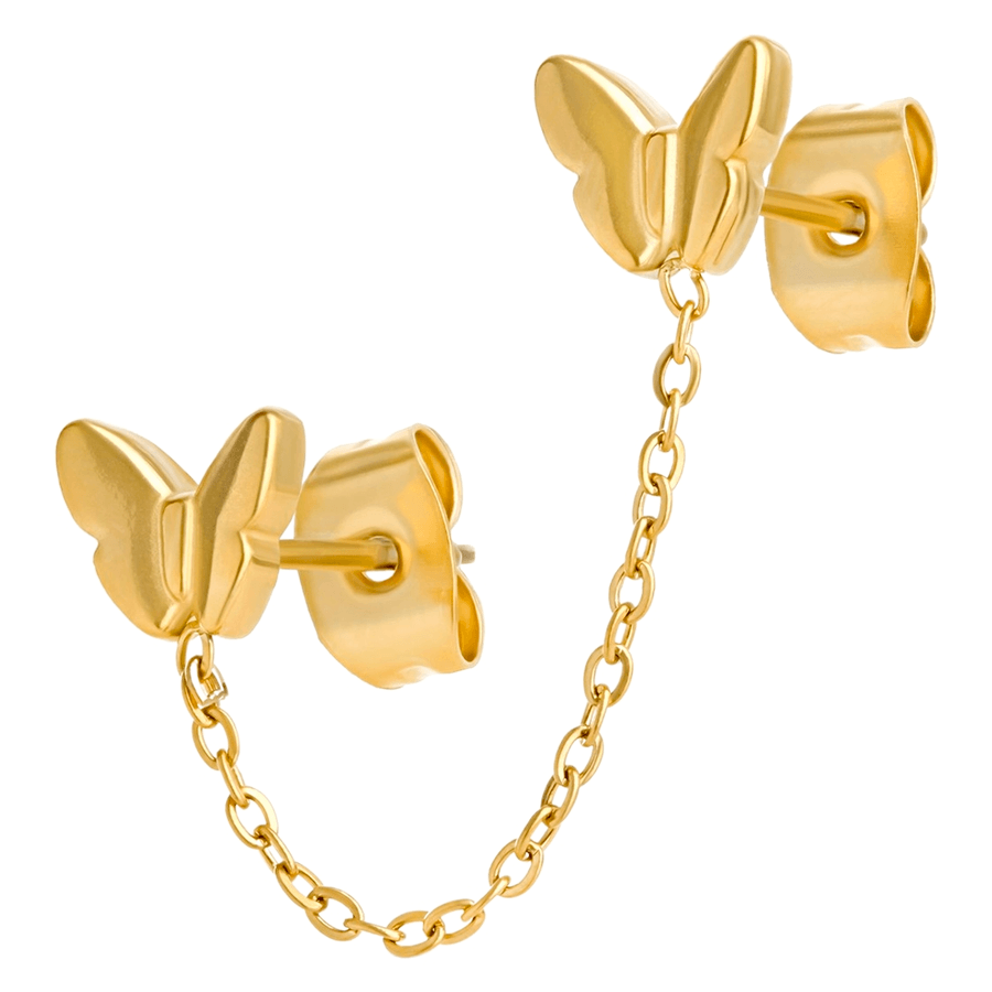 Timi Of Sweden Winga Butterfly Earrings Stainless Steel