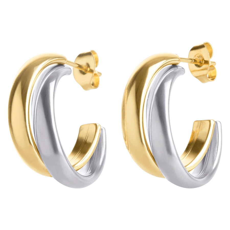 Timi Of Sweden Emmie Duo Stud Earrings Stainless Steel