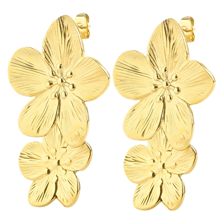 Timi Of Sweden Lottie Flower Earrings Stainless Steel